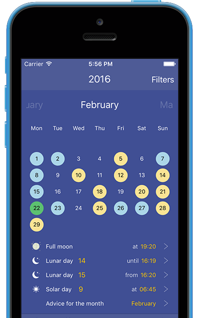 The Moon Days Calendar